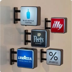 월드 클래식 커피 브랜드 라이트 냉장고 자석 인테리어 소품 홈장식, illy