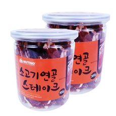 뉴트리오 스테이크 반려견 간식, 뉴트리오 소고기 연골 스테이크 300g 펫간식, 300g, 2개