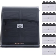 12042790 명함 거치대 케이스 꽂이 대용량 수납 박스 두꺼운 플라스틱 소재 비즈니스 카드 홀더 충격에 강한 투명 설계로 책상 위 정리에 보관 전시용 스탠드