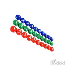 보기오기 원형 숫자 자석 1-10 철판자석, 파랑, 1개