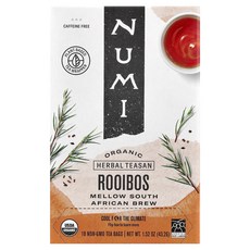 Numi Tea 유기농 허브 티산 루이보스 카페인 무함유 유전자 변형 성분 무함유 티백 18개 43.2g(1.52oz) Tea (누미 티), 1