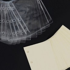 마이라온 미니 D링바인더 속지 3공 D링클리어파일, 투명PVC 10매