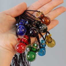 포포라운지 아로마 목걸이 오일 테라피 야광 디퓨저 화장품 용기, 핑크, 0.5ml, 1개