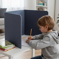 방음 흡음 초경량 독서 칸막이 집중력 향상 독서실 책상 비대면 파티션, 다크그레이(400x380x400(h)