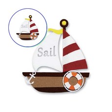 쌍문상회 지금 필요한 환경꾸미기재료 브라운 환경판 여름게시판 환경미화 펠트 환경꾸미기 요트A 바다게시판 14X15cm k31872EA, 본상품