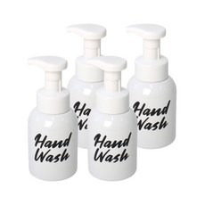 로맨틱노벰버 거품용기 원형 250ML, 원형 화이트(화이트캡)/스크립트 4P
