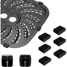 GCQ 6개 교체용 고무 범퍼 PowerXL Vortex Pro 6QT 8QT 4QT 디지털 에어 프라이어 발 실리콘 교체 탭
