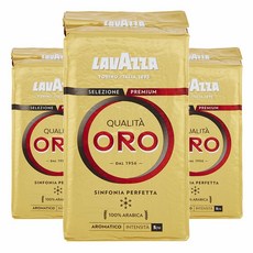 라바짜 퀄리타 ORO 분쇄 커피, 250g, 3개