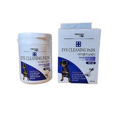 강아지 고양이 눈물자국 눈꼽 냄세 제거 유기농 세정제 솜 강아지세안제 아이클리닝패드, 1개