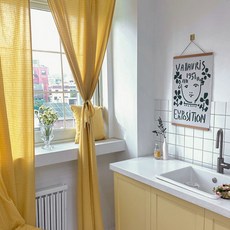 코지 체크 커튼 4color 3size