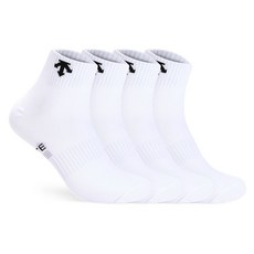 데상트 남성 바닥로고 발목양말 4P_WH, FREE, 4족세트_WH