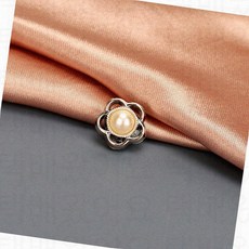 여성 파인 옷 노출 벌어짐 방지 자석 여밈 단추 브로치 옷고정 매너 버튼, I.5잎진주 3세트