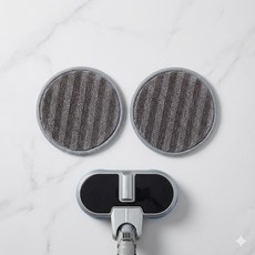 극세사 무선 청소기 호환 원형 회전 물걸레 리필 패드 15cm 2개입 바닥 청소용 교체용걸레