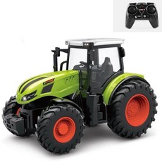 RC 트랙터 농장 차량 유아용 세트, Yellow Tractor