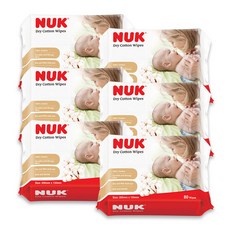 NUK 嬰兒乾濕兩用紙巾 80抽 6包 兩用巾 濕巾, 6個, 80張, 0.3g