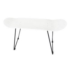 다리 테이블 롱보드 DIY 만들기 단철 야외 입문용, 1개, 블랙 프레임 화이트 보드