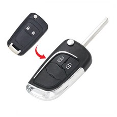 아베오 트랙스 라세티프리미어 크루즈 올란도 말리부 알페온 쉐보레 순정 폴딩키 교체형 호환용 키 케이스, 1개, 쉐보레 고급2버튼