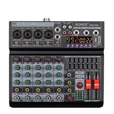 BOMGE 봄지 06A 6채널 DJ 오디오 믹서 USB 블루투스 99 DSP 이펙트