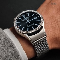 갤럭시워치7 메쉬 스트랩 메탈 날개형 갤럭시워치 6 5 4 클래식 프로 호환 아우라퀵, 아우라퀵 날개형-실버, 워치7/6/5/4호환, 베젤링E타입-실버-44mm, 1개