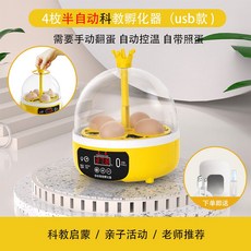 미니 부화기 달걀 닭 6구 반자동 회전 자동 계란, 4Pixie수동모델을보조배터리로사용할수있습니다.