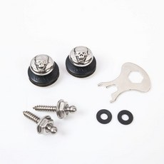 LOXX 吉他貝斯安全背帶釦 LOXX-E-SKULL 死亡骷髏 德製, 1個