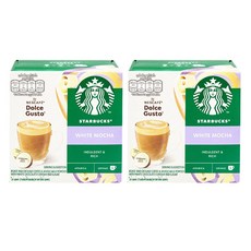 스타벅스 화이트모카 네스카페 돌체구스토 커피캡슐 15g x 6p + 밀크캡슐 5.5g x 6p, 2개, 6개입