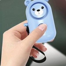 치한퇴치 경보기 비상등 호신용품 라이트 여성 아동, TTN곰돌이경보기-레드(오렌지), 1개