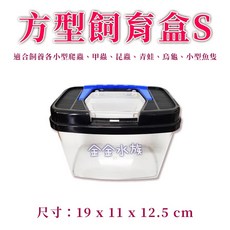 昆蟲箱 方型飼育盒(可堆疊) 寵物箱 寵物盒 爬蟲箱 手提箱, 1個, S
