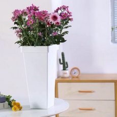 플라스틱 꽃병 모던 테이블 꽃꽂이 사각형 꽃병 대형 인테리어 장식 꽃집 화분 용품 식물 보관 실내 정원, 사각형-블랙