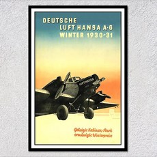 레트로 항공사 비행 포스터 빈티지 항공 벽 예술 프린트 비행기 캔버스 그림 홈 장식용, 20. F0050-13