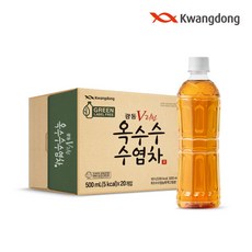 [광동 직영] 옥수수수염차 무라벨 500ml 20개 (무/유라벨 랜덤)