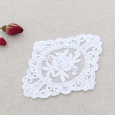 패션스타트 다이아 플로럴 레이스 모티브 화이트 1개입, 1개