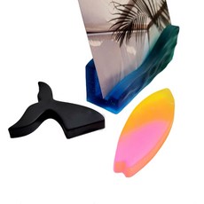 서핑보드 고래꼬리 몰드 실리콘수제몰드 키링제작 캔들데코 속비누 레진아트 제스모나이트 석고, 1.고래꼬리