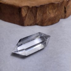透亮白水晶雙尖擺件 冰塊料乾淨體 能量淨化裝飾品, 1個