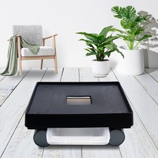 인테리어 정사각 이동식 화분 받침대 모던베이직, 반타블랙, 1개