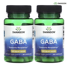 스완슨 가바 250 mg 60캡슐, 2개, 60정
