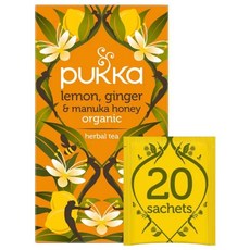 영국 푸카 Pukka Lemon Ginger & Manuka Honey 레몬 생강 & 마누카꿀 허브차 티백, 20개입, 2개