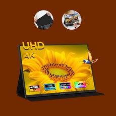[당일발송] 제우스랩 UHD 4K 휴대용 고화질 모니터 Z6K 포터블 40.6cm(16인치) 슬림베젤 VESA 홀 적용