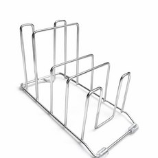 키쉬홈 프리미엄 접시 도마 냄비뚜껑 팬 멀티 정리대, 1개, 실버