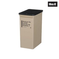 일본 요시카와쿠니/카페스타일 더스트박스/신감각 인테리어휴지통, 카페베이지, 푸쉬25L, 1개