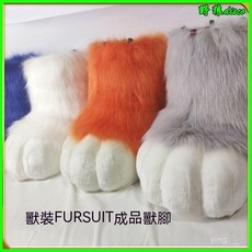 獸裝fursuit成品室外獸鞋 22種彩色福瑞 可連全裝 獸裝腳爪furry鞋爪cos室外腳, 深灰色,現貨一雙