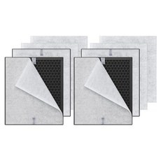 PUREBURG Replacement Filter Compatible with Mooka PR1 Air Purifier 4-Pack H13 True HEPA Activated, PUREBURG Replacement Filter Co