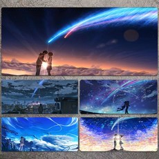 臺出限時優惠 你的名字鼠標墊超大電腦辦公桌墊遊戲電競鍵盤墊鎖邊防滑鎖邊定製, 1個, LCL15,80*30cm*3mm（長*寬*高）