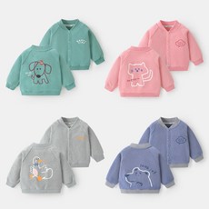 哢哢熊貓衣服男童休閒棒球服外套春秋裝女童寶寶兒童上衣潮