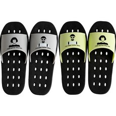 2雙兩用萊昂浴鞋水吧拖鞋廁所防滑防滑家用室內鞋鞋洗澡, 暗灰色+霓虹黃, 1組