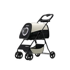 마오 고양이 접이식 유모차 강아지 애견 트레일러 웨건, 회백색의