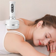 Nichiyou 부항기 자동식 제습 온열 충전식 흡착 마사지기, 화이트 화이트