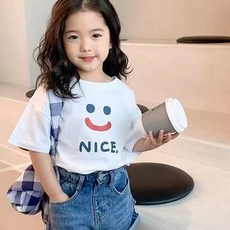 110 XL 藍紅笑臉NICE 純棉 短T 親子裝【Y0882-12-1】MIT 短袖T恤