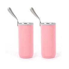 쥬넛 물병 텀블러 파우치 2p 280ml 휴대용컵홀더 물병스트랩