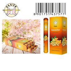 雨林薰舍 印度芳療 印度線香 印度製 India Flute 印度笛香 線香 塔香 倒流香 錐香 招財香 臥香香, Osmanthus桂花(盒裝),六角盒1入/18~20支, 桂花